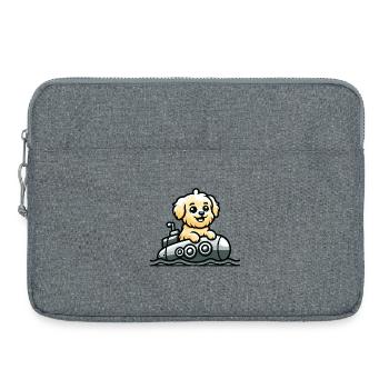 Adventure Pup: The Nautical Explorer - Laptop bag 15" - heather grey - Front