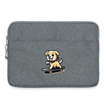 Skateboarding Pup : le chien intelligent de la rue - Sacoche pour ordinateur portable 15 pouces - gris chiné - Devant