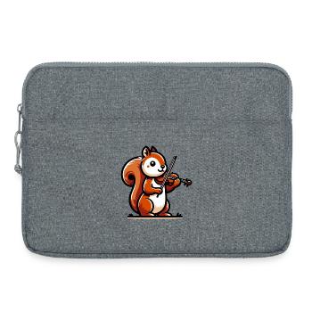 Melodic Squirrel: Symphonie im Park - Laptoptasche 15" - Grau meliert - Vorne