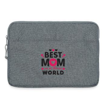 Best Mom in the World - Laptop bag 15" - heather grey - Front
