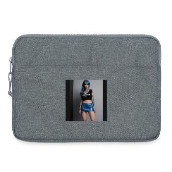 Rebellious Girl - Laptop bag 15" - heather grey - Front