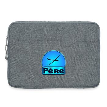Père Pilote - Sacoche pour ordinateur portable 15 pouces - gris chiné - Devant