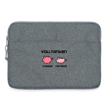 Petrol Pump Petrol Filling Up Statement - Laptop bag 15" - heather grey - Front