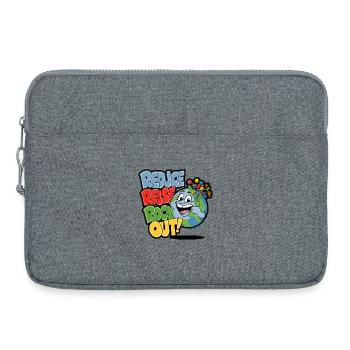 Imprimé musical optimiste respectueux de l’environnement - Sacoche pour ordinateur portable 15 pouces - gris chiné - Devant