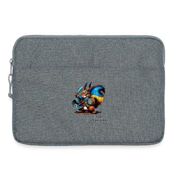 Cool Ukraine Fighter Squirrel - Laptop bag 15" - heather grey - Front