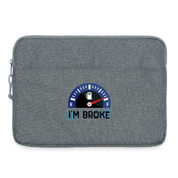 Refueling Gas Station Gasoline Pump Statement - Laptop bag 15" - heather grey - Front