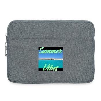 Sommer Vibes am Küstenmeer - Laptoptasche 15" - Grau meliert - Vorne