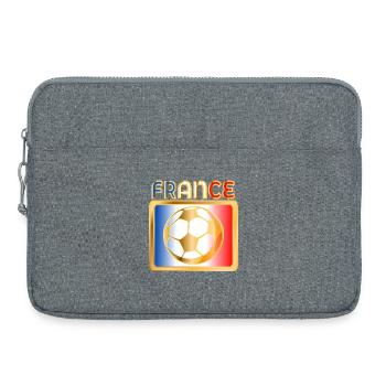 FRANCE FOOTBALL - Sacoche pour ordinateur portable 15 pouces - gris chiné - Devant