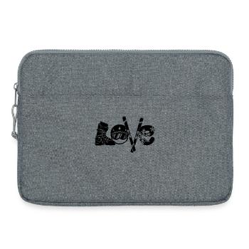 Sports d’hiver Dicton hockey sur glace skieurs neige - Sacoche pour ordinateur portable 15 pouces - gris chiné - Devant