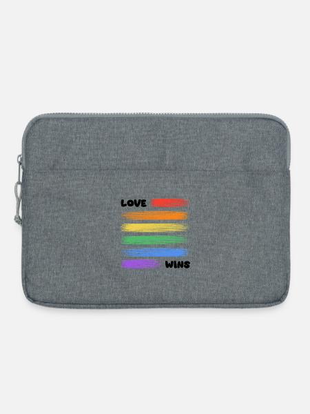 Bunte Pinselstriche Reihe - Laptoptasche 15" - Grau meliert
