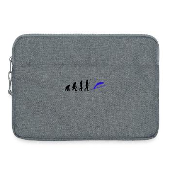 Wintersport Schifahren Skifahrer Evolution Schnee - Laptoptasche 15" - Grau meliert - Vorne