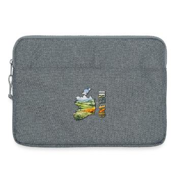 Carte aquarelle Irlande - Sacoche pour ordinateur portable 15 pouces - gris chiné - Devant