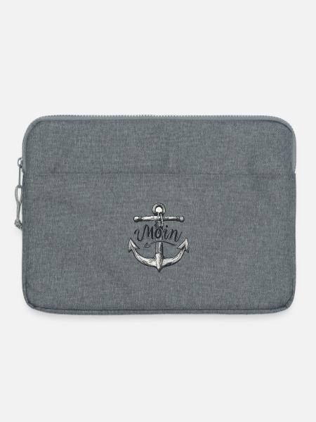 Anker Muttermotiv Nautischer Stil - Laptoptasche 15" - Grau meliert