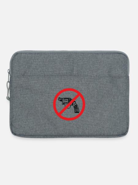 Stop War / Revolver verboten! - Laptoptasche 15" - Grau meliert