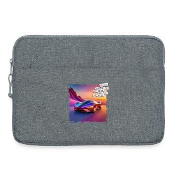 POSTER Lucky Saying | futuristic car - Laptop bag 15" - heather grey - Front