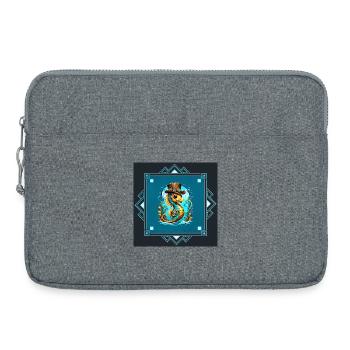 Niedliches Steampunk-Seepferdchen - Laptoptasche 15" - Grau meliert - Vorne