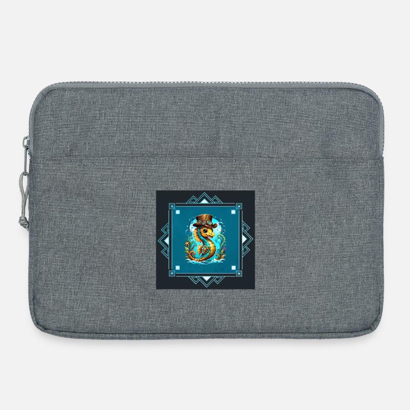 Niedliches Steampunk-Seepferdchen - Laptoptasche 15" - Grau meliert