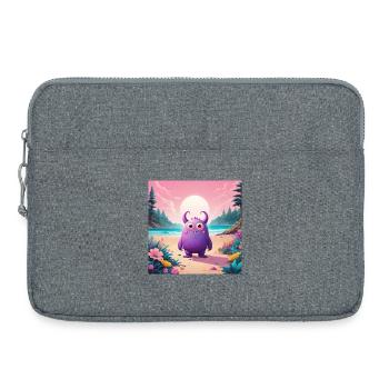 Little Monster on the Beach - Laptop bag 15" - heather grey - Front