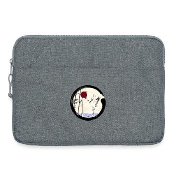 Japanese crane - Laptop bag 15" - heather grey - Front