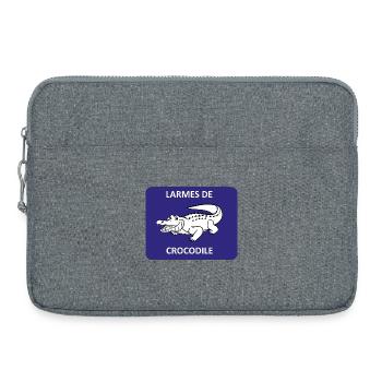 Krokodilstränen - Laptoptasche 15" - Grau meliert - Vorne