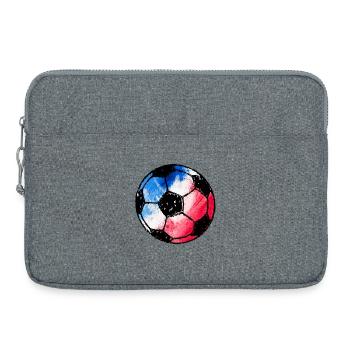Football France - bleu blanc rouge - Sacoche pour ordinateur portable 15 pouces - gris chiné - Devant