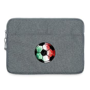 Football Italie - vert blanc rouge - Sacoche pour ordinateur portable 15 pouces - gris chiné - Devant