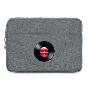 Disque de musique LP vinyle, Retro Sunset - Sacoche pour ordinateur portable 15 pouces - gris chiné - Devant