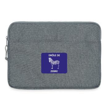 Seltsames Zebra - Laptoptasche 15" - Grau meliert - Vorne