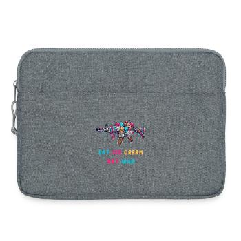 Ice cream not of war - Laptop bag 15" - heather grey - Front
