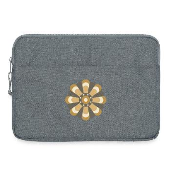 Goldene & braune Blume - Laptoptasche 15" - Grau meliert - Vorne