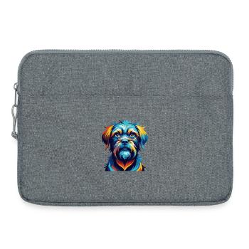 Belgische Griffon Hunderasse Bunte Karikatur Kawaii - Laptoptasche 15" - Grau meliert - Vorne