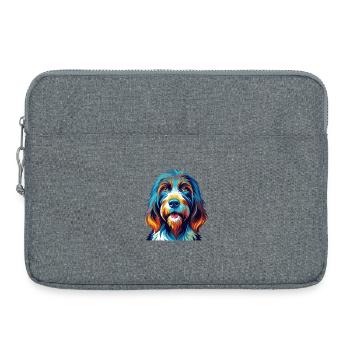 Basset Griffon Vendeen Hunderasse Karikatur Kawaii - Laptoptasche 15" - Grau meliert - Vorne