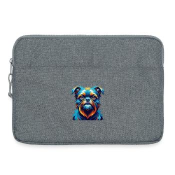 Brüsseler Griffon Hunderasse Bunte Karikatur Kawaii - Laptoptasche 15" - Grau meliert - Vorne
