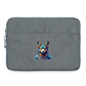 Dingo Hund Rasse Buntes Aquarell Karikatur Kawaii - Laptoptasche 15" - Grau meliert - Vorne