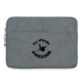 Ich bin ein toller Wheelie. Ich bin ein großartiger Roller* - Laptoptasche 15" - Grau meliert - Vorne