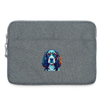 Norfolk Spaniel Hunderasse Bunte Karikatur Kawaii - Laptoptasche 15" - Grau meliert - Vorne