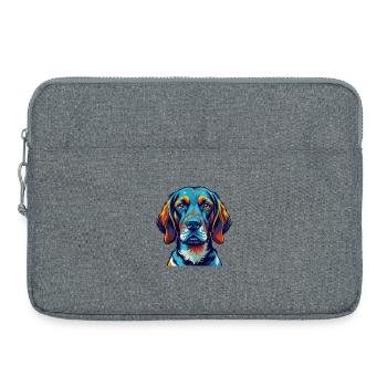 French Gascony Pointer Dog Breed Cartoon Kawaii - Laptop bag 15" - heather grey - Front