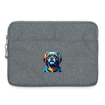 Griffon Nivernais Hunderasse Karikatur Kawaii - Laptoptasche 15" - Grau meliert - Vorne