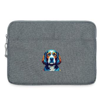 Grand Anglo Francais Dog Breed Cartoon Kawaii - Laptop bag 15" - heather grey - Front