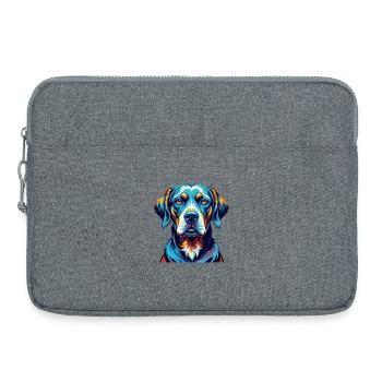 Pointer Dog Breed Colorful Cartoon Kawaii - Laptop bag 15" - heather grey - Front