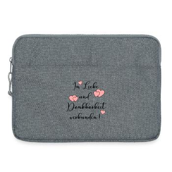 ABSCHIED LIEBE DANKBARKEIT Verbundenheit - Laptoptasche 15" - Grau meliert - Vorne