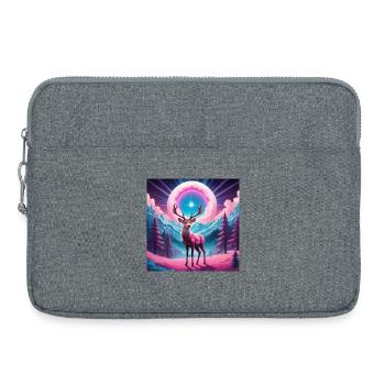 Cerfs sur la montagne - Sacoche pour ordinateur portable 15 pouces - gris chiné - Devant