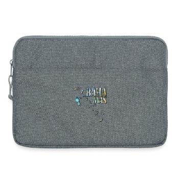 Watercolor Map Bahamas - Laptop bag 15" - heather grey - Front
