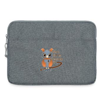 Bleu chocolat - Sacoche pour ordinateur portable 15 pouces - gris chiné - Devant