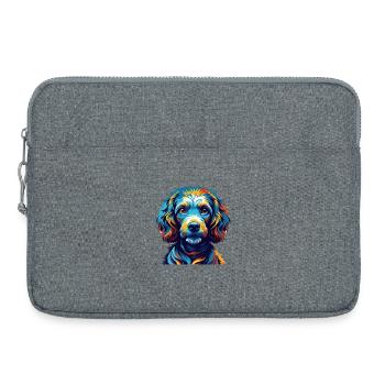 Schnurpudel Hunderasse Bunte Karikatur Kawaii - Laptoptasche 15" - Grau meliert - Vorne