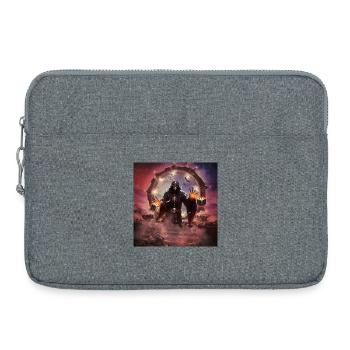 Faszinierende und mystische Kulisse eines Skeletts - Laptoptasche 15" - Grau meliert - Vorne