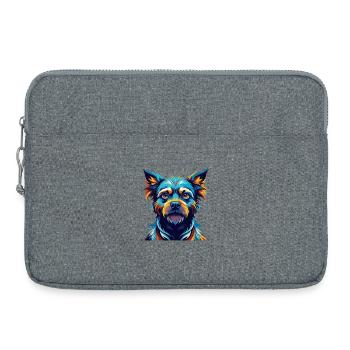 Griffon Nivernais Hunderasse Karikatur Kawaii - Laptoptasche 15" - Grau meliert - Vorne