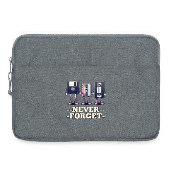 Floppy Disk, Cassette, VHS - Never Forget - Laptop bag 15" - heather grey - Front