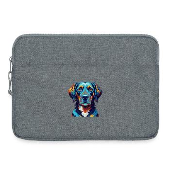 Old Danish Pointer Dog Breed Cartoon Kawaii - Laptop bag 15" - heather grey - Front