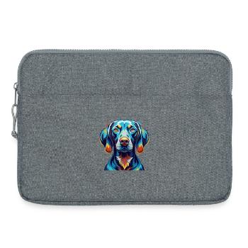 Weimaraner Hunderasse Bunte Karikatur Kawaii - Laptoptasche 15" - Grau meliert - Vorne